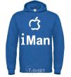 Men`s hoodie iMAN royal фото