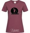 Women's T-shirt MR. FREEMAN burgundy фото