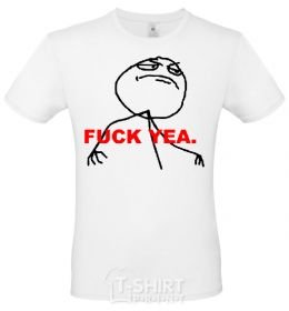 Men's T-Shirt FUCK YEA. White фото