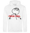 Men`s hoodie FUCK YEA. White фото