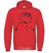 Men`s hoodie FUCK YEA. bright-red фото