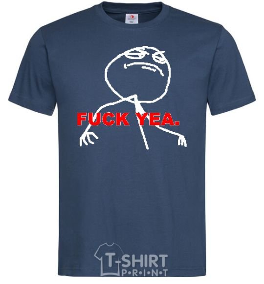 Men's T-Shirt FUCK YEA. navy-blue фото