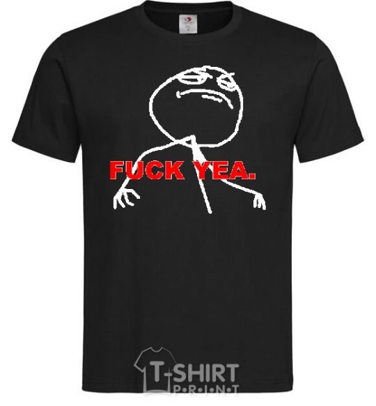 Men's T-Shirt FUCK YEA. black фото