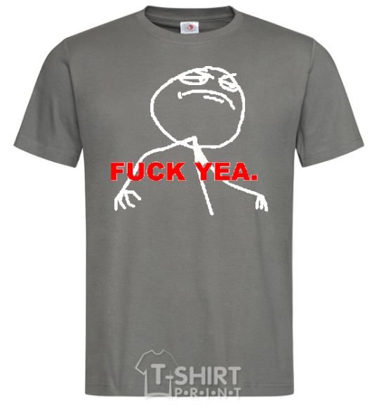 Men's T-Shirt FUCK YEA. dark-grey фото