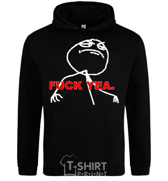 Men`s hoodie FUCK YEA. black фото