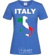 Женская футболка ITALY Ярко-синий фото