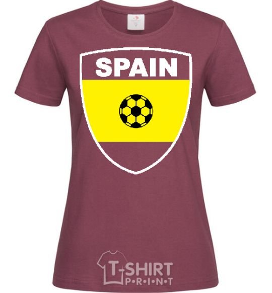 Women's T-shirt SPAIN burgundy фото