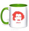 Mug with a colored handle ALBERT kelly-green фото