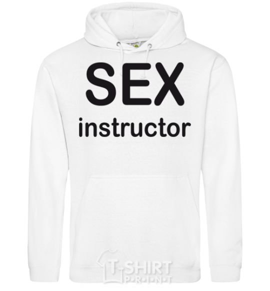 Men`s hoodie SEX INSTRUCTOR White фото