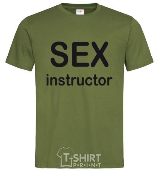 Мужская футболка SEX INSTRUCTOR Оливковый фото