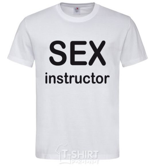 Men's T-Shirt SEX INSTRUCTOR White фото