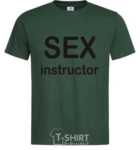 Men's T-Shirt SEX INSTRUCTOR bottle-green фото