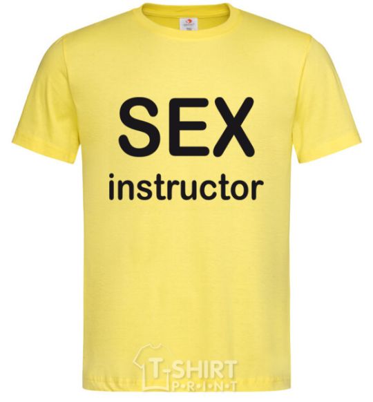 Men's T-Shirt SEX INSTRUCTOR cornsilk фото