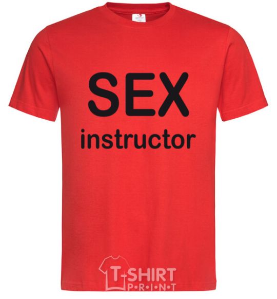 Men's T-Shirt SEX INSTRUCTOR red фото