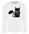 Sweatshirt ANGRY CAT White фото