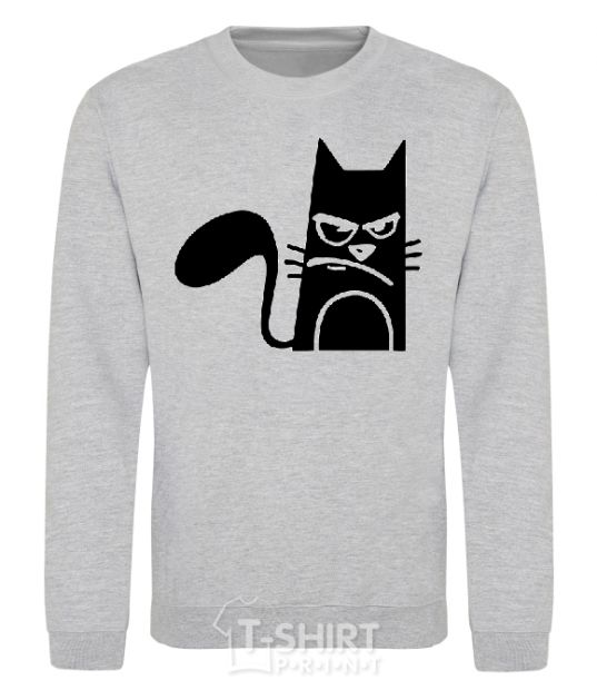 Sweatshirt ANGRY CAT sport-grey фото