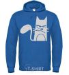 Men`s hoodie ANGRY CAT royal фото