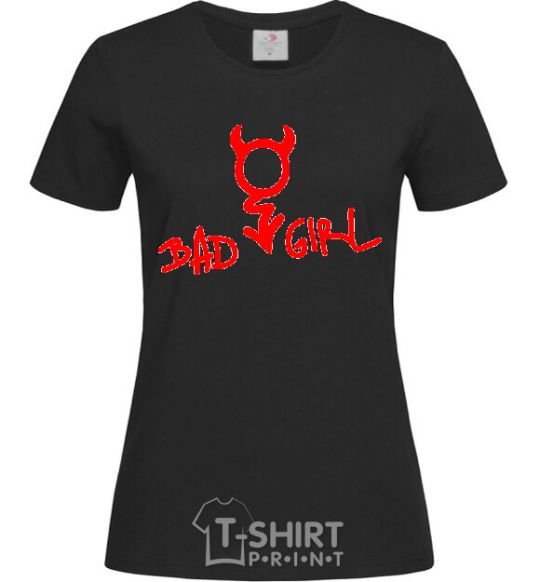 Women's T-shirt BAD GIRL Devil black фото