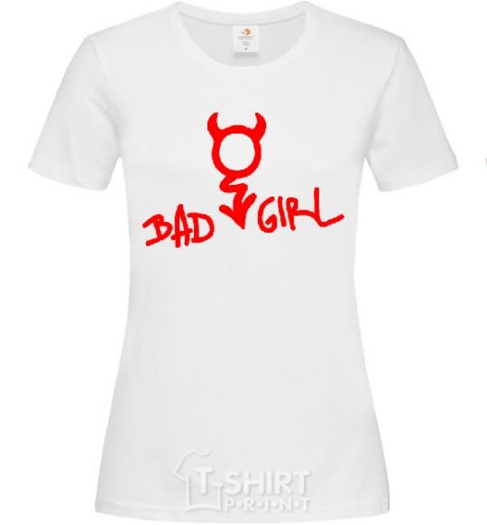 Women's T-shirt BAD GIRL Devil White фото
