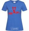 Women's T-shirt BAD GIRL Devil royal-blue фото