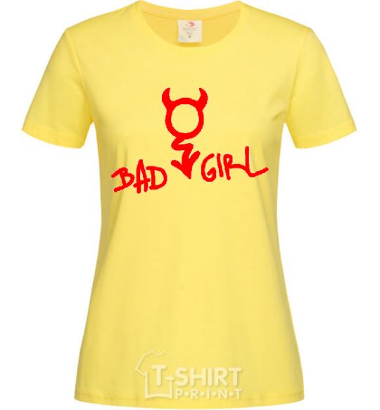 Women's T-shirt BAD GIRL Devil cornsilk фото