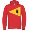 Men`s hoodie HANDS OFF bright-red фото