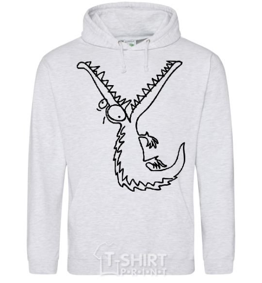 Men`s hoodie CROCODILE sport-grey фото