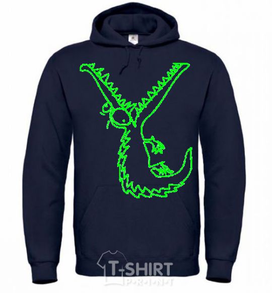 Men`s hoodie CROCODILE navy-blue фото