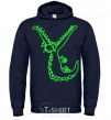 Men`s hoodie CROCODILE navy-blue фото