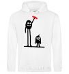 Men`s hoodie GIVE ME A CANDY! White фото