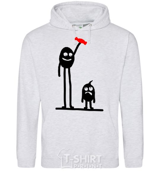 Men`s hoodie GIVE ME A CANDY! sport-grey фото