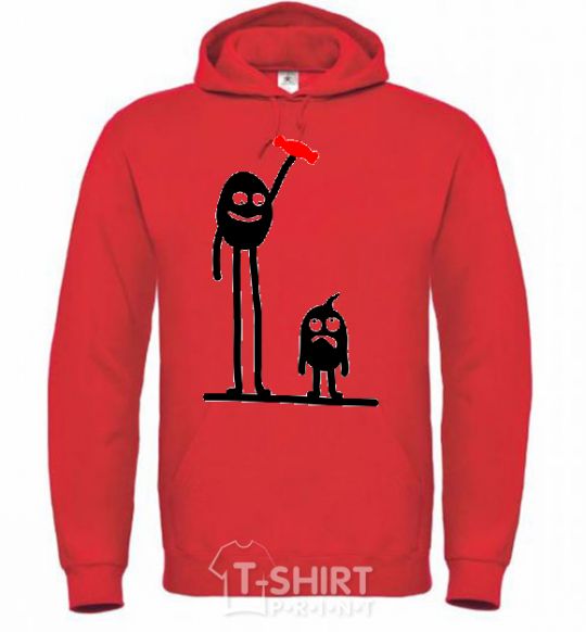 Men`s hoodie GIVE ME A CANDY! bright-red фото