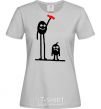 Women's T-shirt GIVE ME A CANDY! grey фото