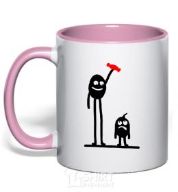 Mug with a colored handle