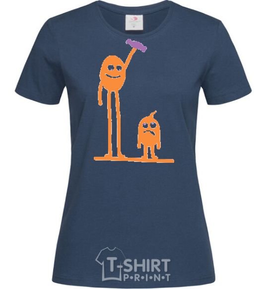 Women's T-shirt GIVE ME A CANDY! navy-blue фото