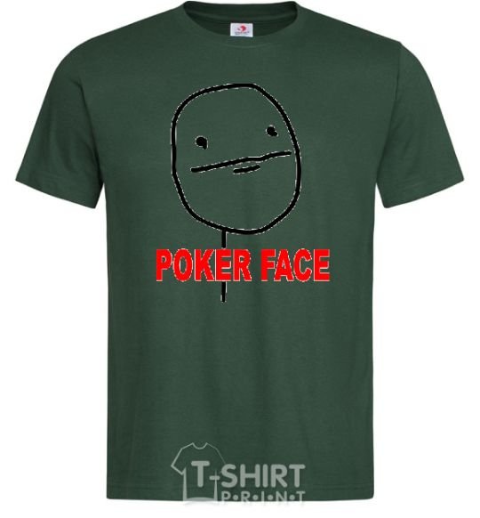 Men's T-Shirt POKER FACE bottle-green фото