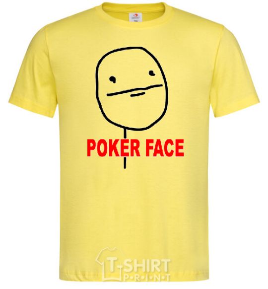 Men's T-Shirt POKER FACE cornsilk фото