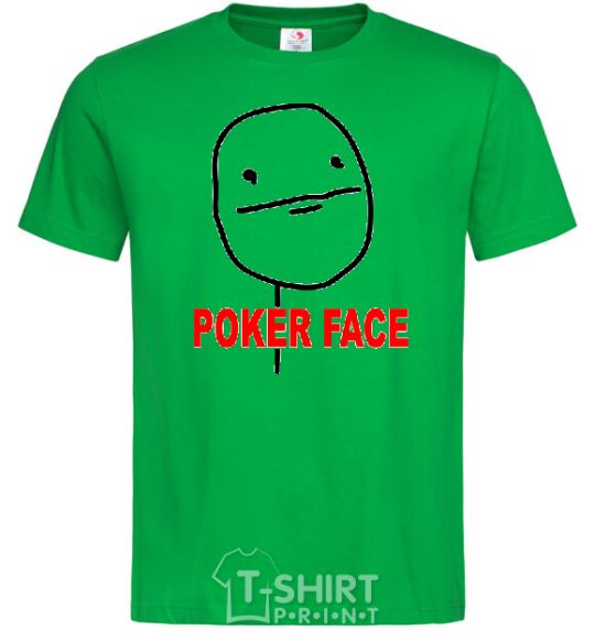 Men's T-Shirt POKER FACE kelly-green фото