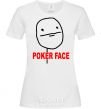 Women's T-shirt POKER FACE White фото