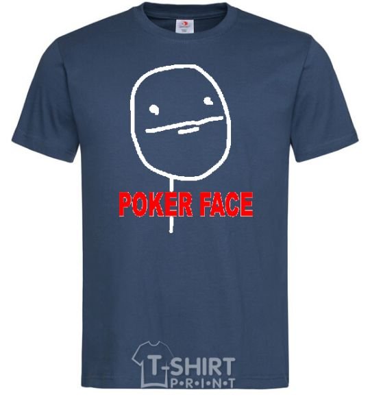 Men's T-Shirt POKER FACE navy-blue фото