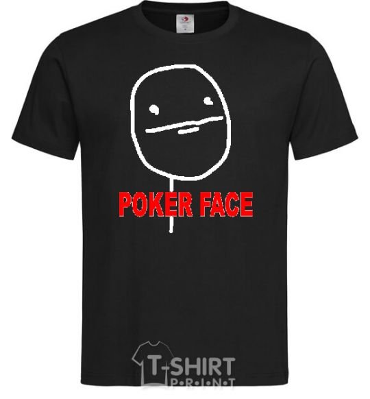 Men's T-Shirt POKER FACE black фото