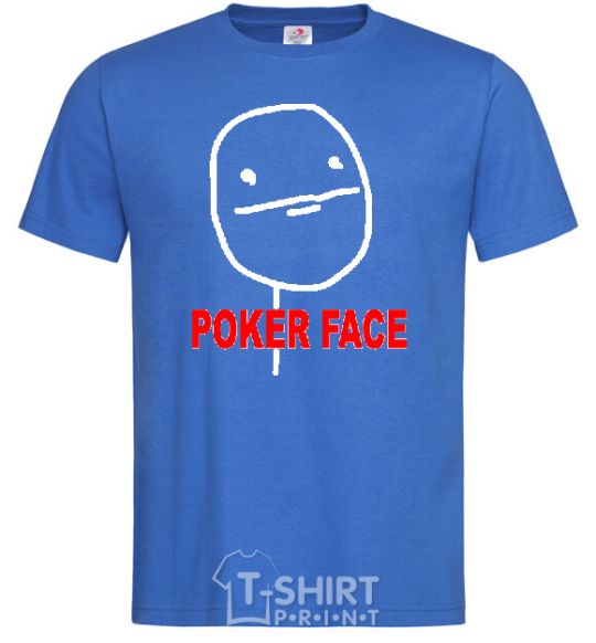 Men's T-Shirt POKER FACE royal-blue фото