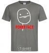 Men's T-Shirt POKER FACE dark-grey фото