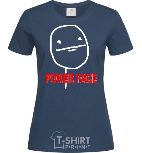 Женская футболка POKER FACE Темно-синий фото