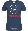 Women's T-shirt POKER FACE navy-blue фото