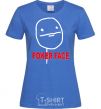 Women's T-shirt POKER FACE royal-blue фото