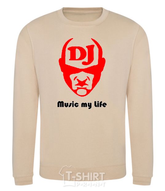 Sweatshirt MUSIC IS LIFE sand фото