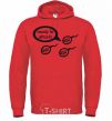 Men`s hoodie READY TO ATTACK bright-red фото