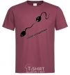 Men's T-Shirt I HATE COMPETITION burgundy фото