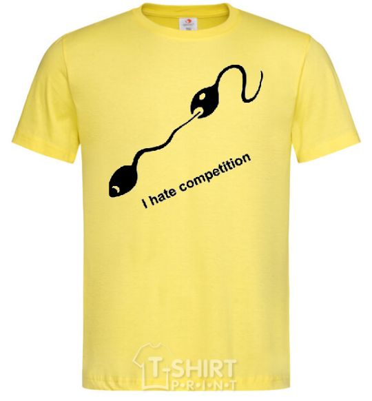 Men's T-Shirt I HATE COMPETITION cornsilk фото